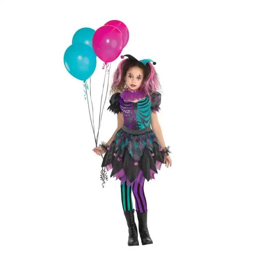 Tenue De Petite Arlequine Squelette Colorée 1 Tenue De Petite Arlequine Squelette Colorée