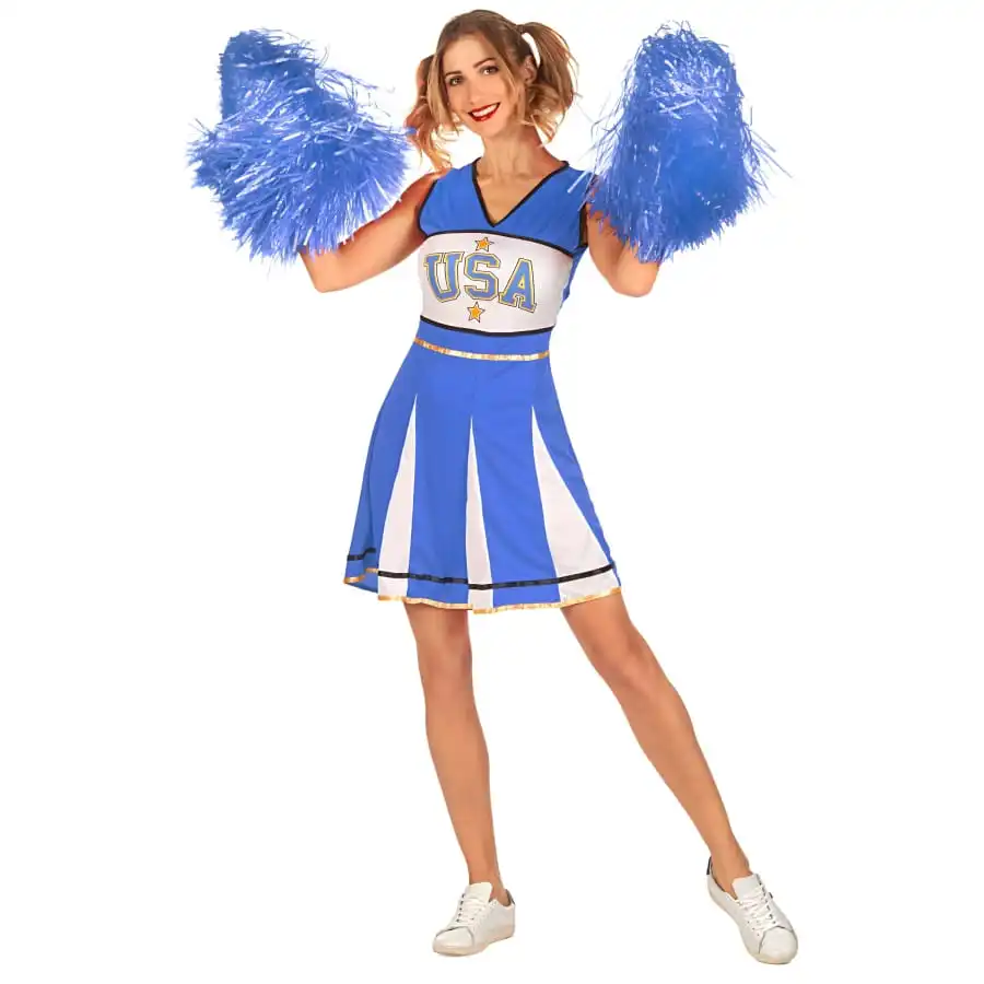 Tenue De Pompom Girl Bleue Et Blanche 4 Tenue De Pompom Girl Bleue Et Blanche – Image 4