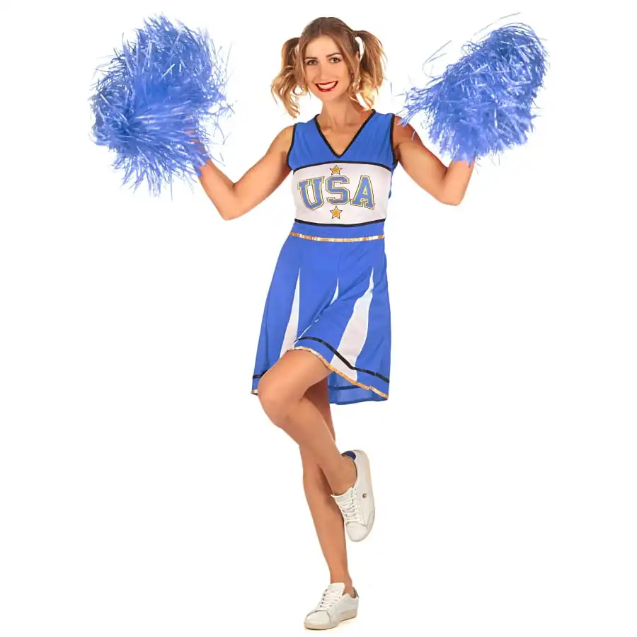 Tenue De Pompom Girl Bleue Et Blanche 1 Tenue De Pompom Girl Bleue Et Blanche