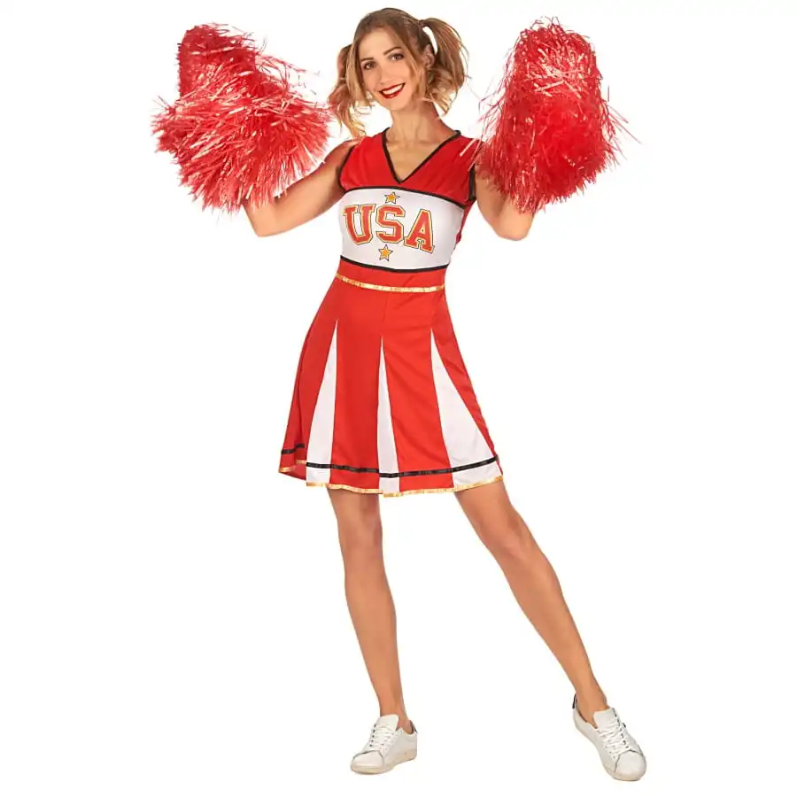 Tenue De Pompom Girl Rouge Et Blanche Pour Femme 1 Tenue De Pompom Girl Rouge Et Blanche Pour Femme