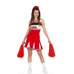Tenue De Pompom Girl Rouge Pour Adolescente