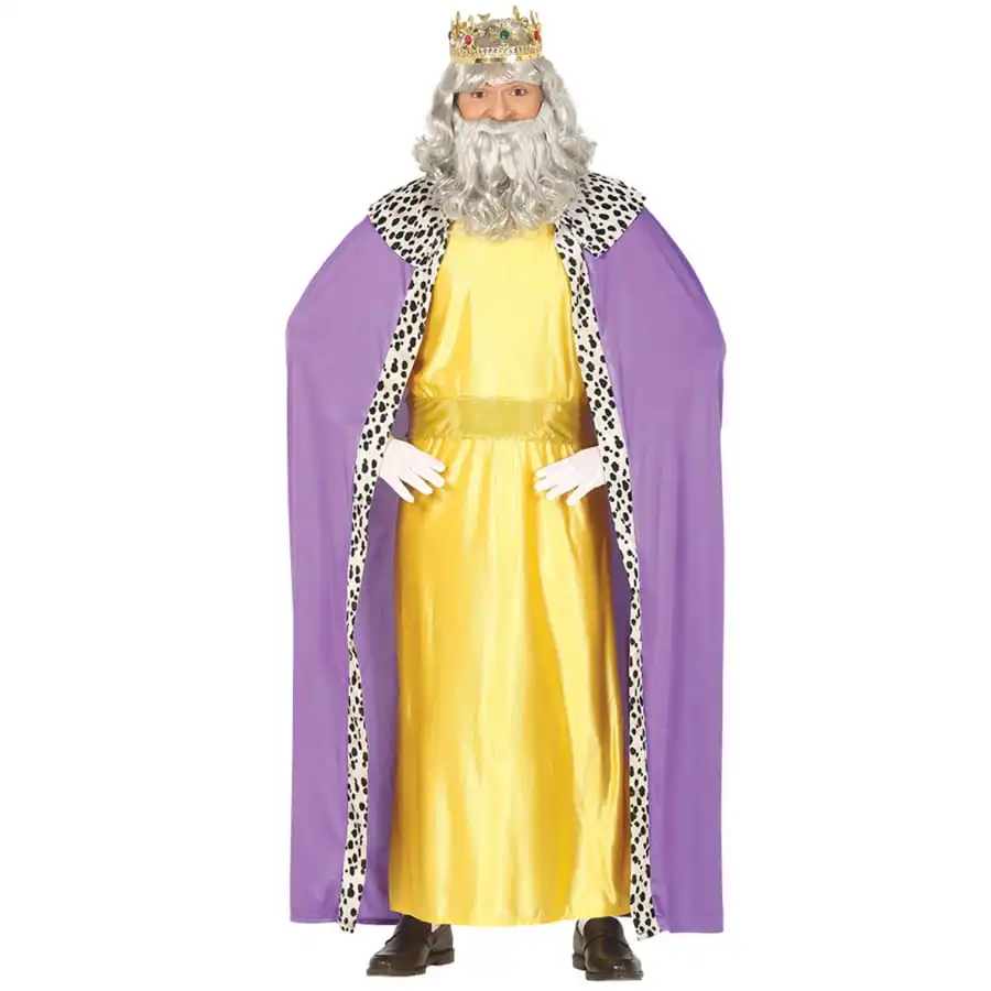Tenue De Roi Mage Avec Cape Violette, Pour Adulte 1 Tenue De Roi Mage Avec Cape Violette, Pour Adulte