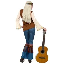 Tenue Hippie Avec Veste Marron à Franges, Femme -Camouflage Soldes Boutique Tenue hippie avec veste marron a franges femme 61218