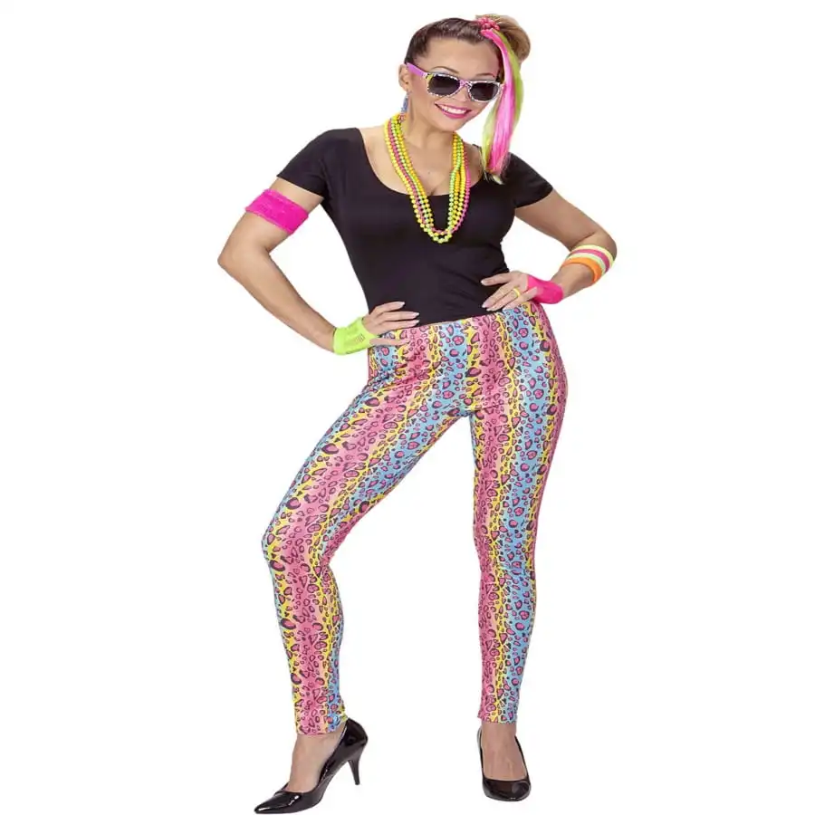 Tenue Pour Femme Années 80 Panthère Colorée 2 Tenue Pour Femme Années 80 Panthère Colorée – Image 2
