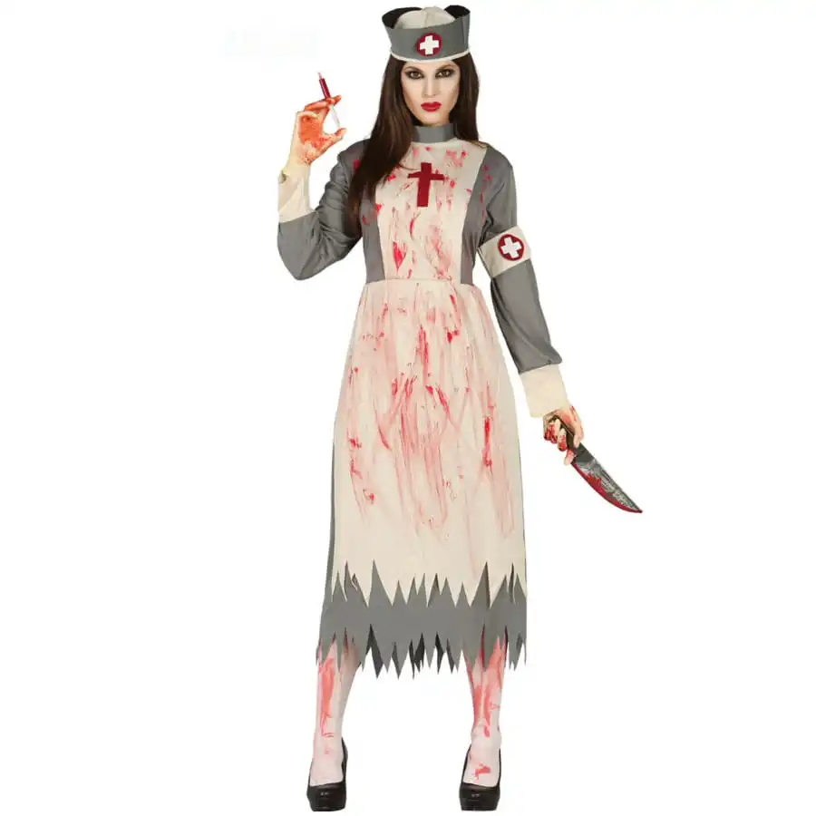 Tenue Rétro D'infirmière Zombie Pour Femme 1 Tenue Rétro D'infirmière Zombie Pour Femme