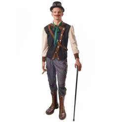 Tenue Steampunk Pour Homme Avec Pantalon Ligné