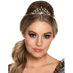 Tiare Argentée Avec Effet Diamant Brillant