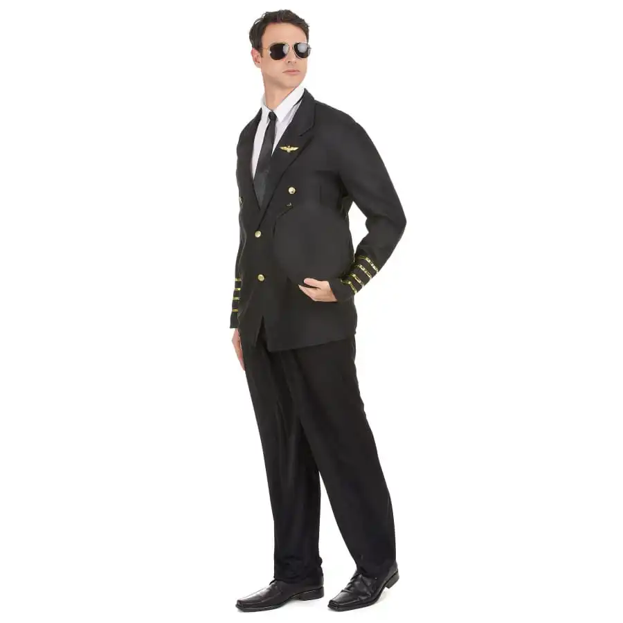 Uniforme Noir De Pilote De Ligne 2 Uniforme Noir De Pilote De Ligne – Image 2
