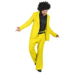 Veste Et Pantalon Disco Jaune Pour Homme