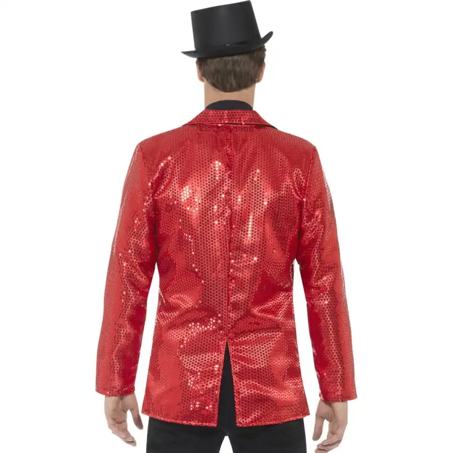 Veste Rouge à Sequins Pour Homme 2 Veste Rouge à Sequins Pour Homme – Image 2