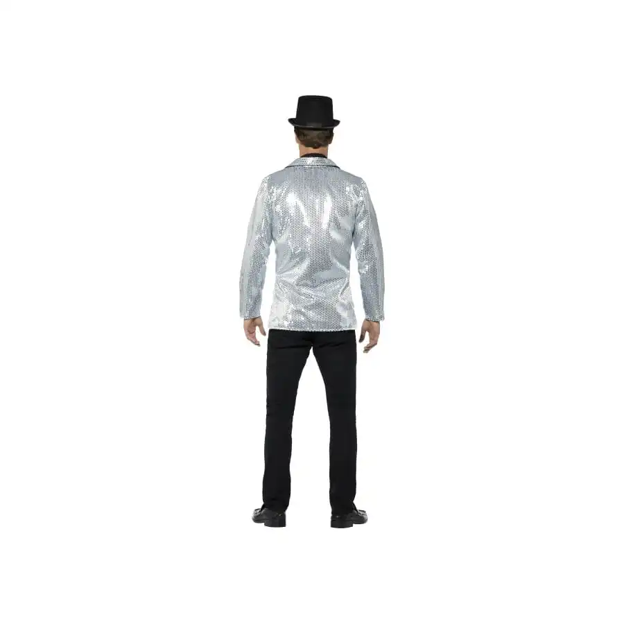 Veste Sequins Argentés Pour Homme 2 Veste Sequins Argentés Pour Homme – Image 2