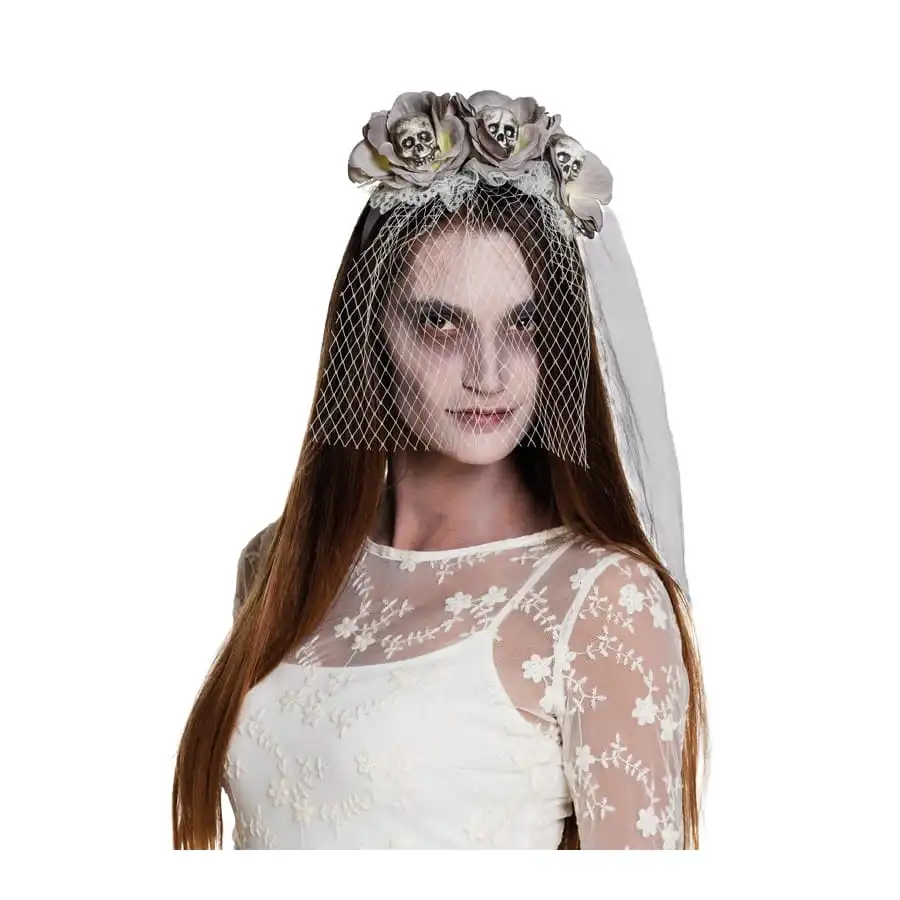 Voile De Mariée Gothique Et Têtes De Mort 1 Voile De Mariée Gothique Et Têtes De Mort